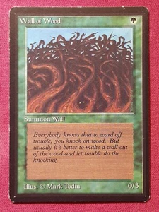 Magic The Gathering BETA WALL OF WOOD green card MTG - Picture 1 of 2