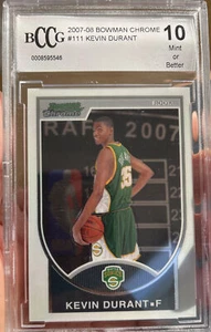 2007 Topps Bowman Chrome Kevin Durant ROOKIE BCCG 10 GEM MINT #2307/2999 - Picture 1 of 3