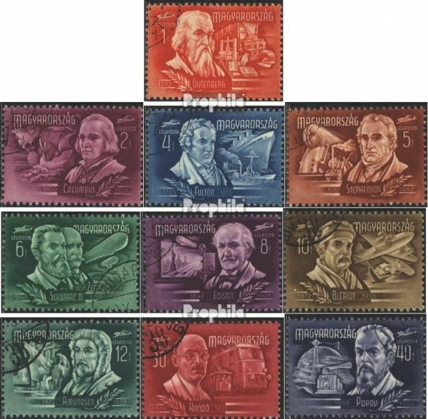 Hungría 1011-1020 usado 1948 inventor y descubridor Foto 1 de 1