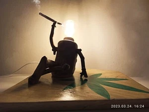 Badelf joint - Wooden rustic table lamp badielf - Picture 1 of 3