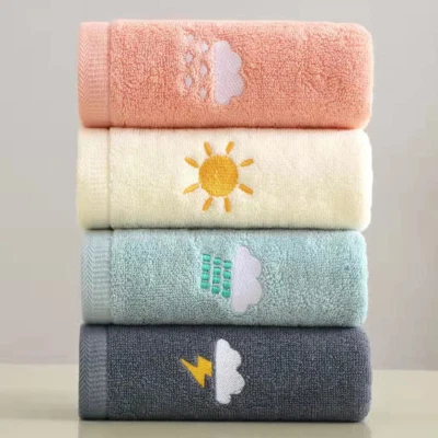 RUIBOLU Hand Towels for Bathroom Set 4 Piece, 100% Cotton Bath/ Face Towel Soft - Image 1 of 4