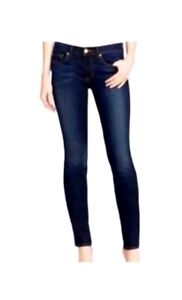 Tory Burch Super Skinny Jeans Sz 28 Low Rise Dark Rinse Denim Inseam 32.5