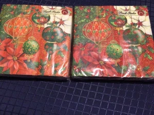 Punch Studio Luncheon Napkins Christmas Brocade New 40 Napkins - Picture 1 of 1