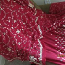 Indian pakistani red fancy shalwar kameez dress bridal party wear