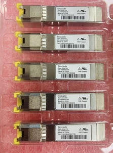 Lot of 5 Brocade 57-1000042-01 02 1GE Copper Gigabit RJ-45 SFP TRANSCEIVER - Picture 1 of 3