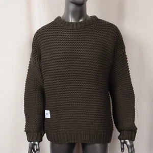 WTAPS MEDIEVAL ACRYLIC KNIT SWEATER IN DRAK GREEN Size 03/ L - Picture 1 of 14