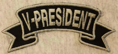 PABA Patch Aufnäher Nr.90 V-PRESIDENT BIKER MOTORRAD Colour Aufnäher Patches Embleme