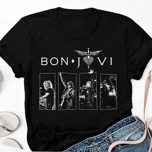 Bon Jovi Rock Band Graphic T-shirt, Bon Jovi 80s Vintage Shirt, Bon Jovi Concert - Picture 1 of 3