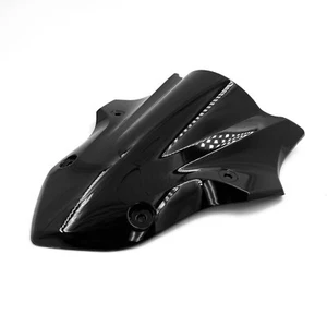 Black Double Bubble Windscreen Windshield For Kawasaki Z900 2017 2018 2019 - Picture 1 of 3