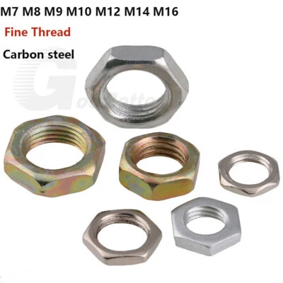 Sechskantmuttern niedrig Flach DIN 439 verzinkt M6 M8 - M30 Feingewinde Muttern - Bild 1 von 4