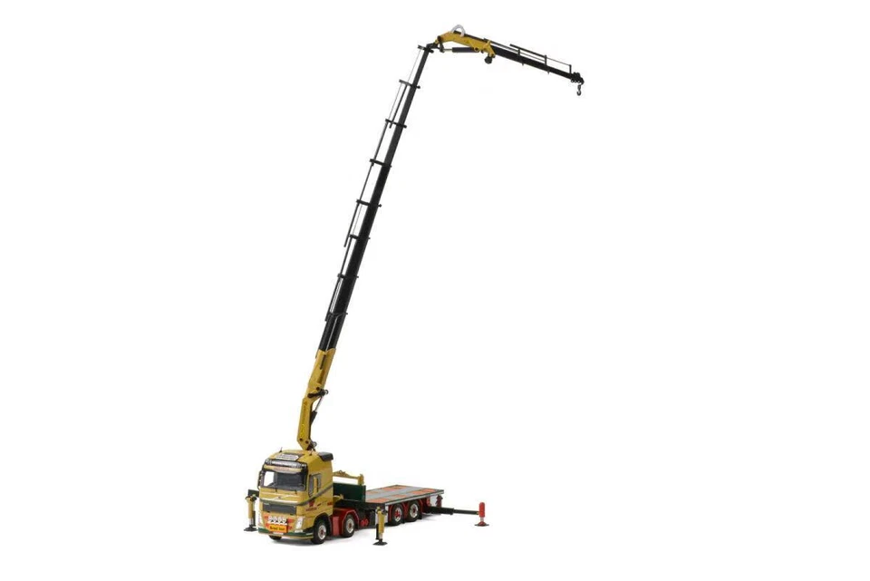 WSI 1/50 for VOLVO FH 4 GLOBETROTTER 8x2 TAG AXLE RIGED FLAT BED TRUCK PALFINGER