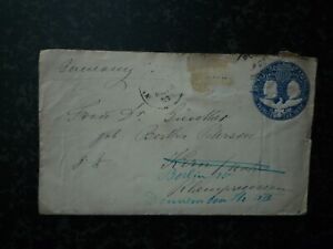 Briefumschlag USA nach Kirn 1893 1 Cent