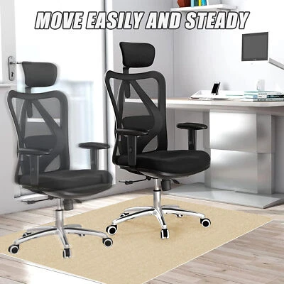 Alfombra grande para silla de escritorio de oficina para hogar alfombra para protector contra arañazos de piso de madera Foto 1 de 4