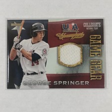 2013 Panini USA Baseball Champions George Springer Game Gear Patch Card