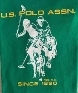 Polo ASSN  Green t shirt short sleeve for Kids Size XXL (18) Stamps Classic - Picture 1 of 9