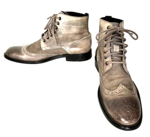 Kenneth Cole Herren Brüniert Zinn Leder & Wildleder Budapester Stiefeletten-Größe 11 - Bild 1 von 6