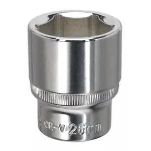 Zócalo Sealey SP1226 WallDrive® 26 mm 1/2" unidad cuadrada completamente pulido - Imagen 1 de 1