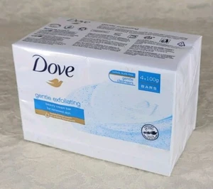 Dove Gentle Exfoliating Beauty Moisture Cream Bar Soap Renewed Skin 4 Bars New - Picture 1 of 9