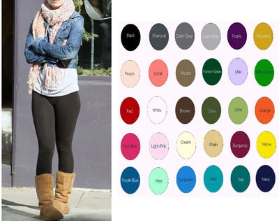 Women Premium Cotton Spandex Ankle Length Yoga Leggings Slim Pants S-5XL USA  - Image 1 of 4