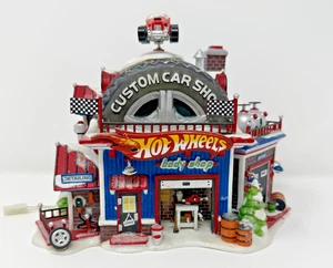 Dept. 56 North Pole 2005 Hot Wheels Custom Car Shop Rotating Car See Video - Picture 1 of 17