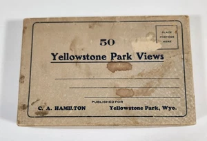 YELLOWSTONE National Park 50 Park Views POSTCARDS in BOX C.A. Hamilton WY - Picture 1 of 10