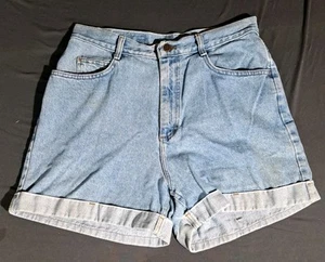 Vintage 90s Lee Riders Cuffed Denim Jean Shorts Size M 32" waist - Bild 1 von 9