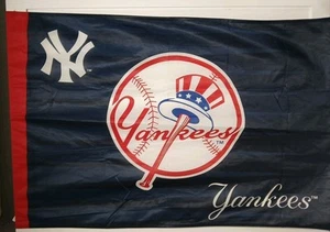 New York Yankees Flag Banner 42x28 Blue Baseball Man Cave Good Stuff MLB - Picture 1 of 12
