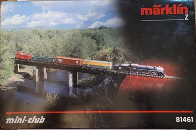 Z Marklin Mini-Club 81461 Burlington Route Freight Set (110v tested) 5-Pole #2 - Image 1 of 4