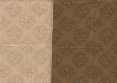 Two FQ Brown Floral Pattern Kona Bay Fabrics, Quilting/Patchwork - Image 1 of 3