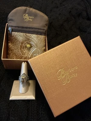 Hermoso Anillo Barbara Bixby Virgo SS y Oro 18k Cornalina y Granate Talla 8 Foto 1 de 4