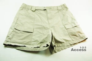 Columbia PFG Men's Cargo Shorts Flat 19'' Act XL'' Outdoors 100% poly Beige - Picture 1 of 8