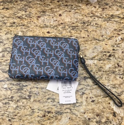 Coach Corner Zip Wristlet multicolorido novo com etiquetas💕 - Imagem 1 de 4
