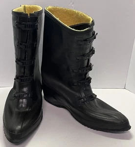 VTG Lacrosse Insulated Rubber Cowboy Over Boots Pointed Toe Five Buckle Size 12 - Picture 1 of 8