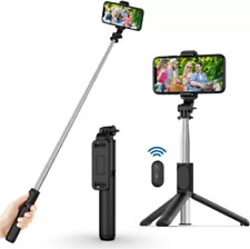 Selfie Stick, Extendable Stick Tripod with Wireless Remote and Black