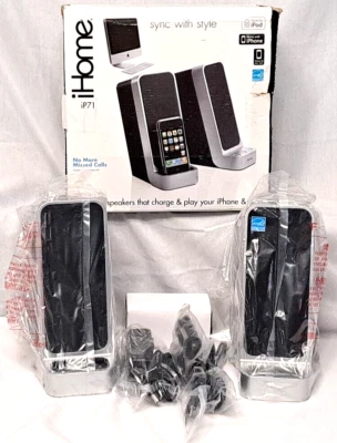 i Home iP71 Computer Speakers Charge Play I Phones I Pods Sync Talk Calls NEW! - Image 1 of 4
