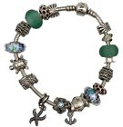 Pandora Sterling Silver Bracelet With Full Charm Set 8”