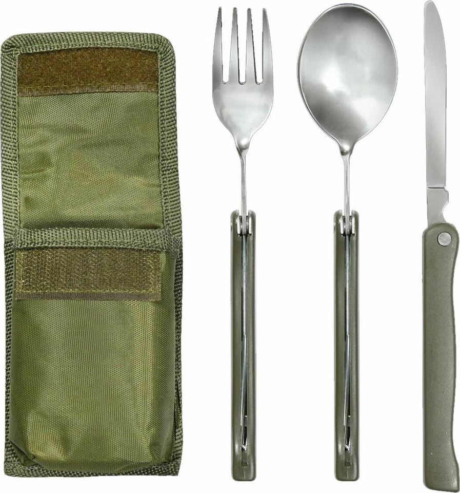 3 Piece Camping Folding Chow Set with Pouch   - Image 1 of 1