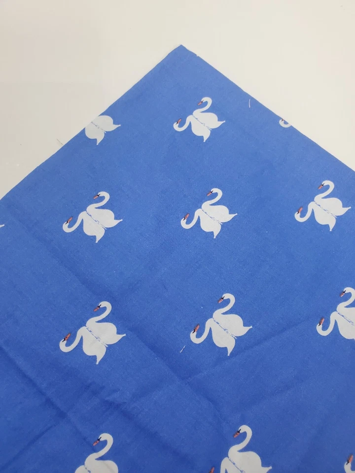 Sarah Jane Fabric Somer Swans Blue Michael Miller Sew Quilt OOP FAT QUARTER  - Image 1 of 1