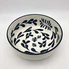 Orly Maison New York 6" Cereal Soup Bowl Bees & Vines Navy Blue White