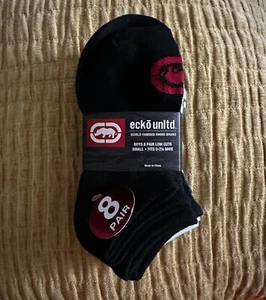 Ecko Untld 8 Pair Flat Knit No Show Socks Boys Shoe Size 9-2 1/2 - Picture 1 of 3