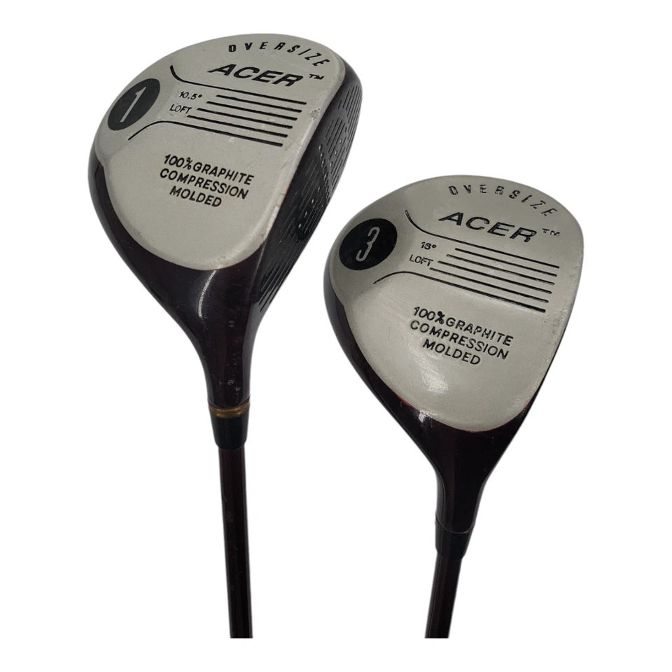Acer Oversize Golf Driver 10.5° Graphite and 16° 3 Fairway Wood Club Bundle - Image 1 of 4