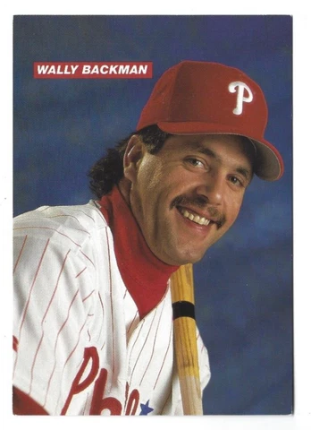 1992 Philadelphia Phillies Wally Backman 4 x 6 inch postcard Cover