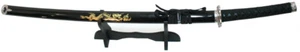 40" Black Japanese Carbon steel blade Samurai Ninja katana Sword Stand & Sheath - Picture 1 of 3