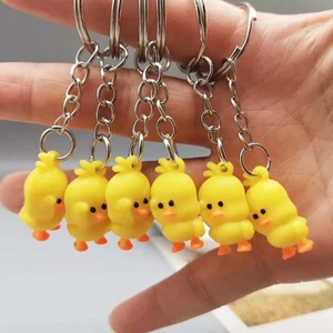 5pcs Cute Little Yellow Duck Little Duck Key Chain Pendant Key Rings Keychain - Picture 1 of 8