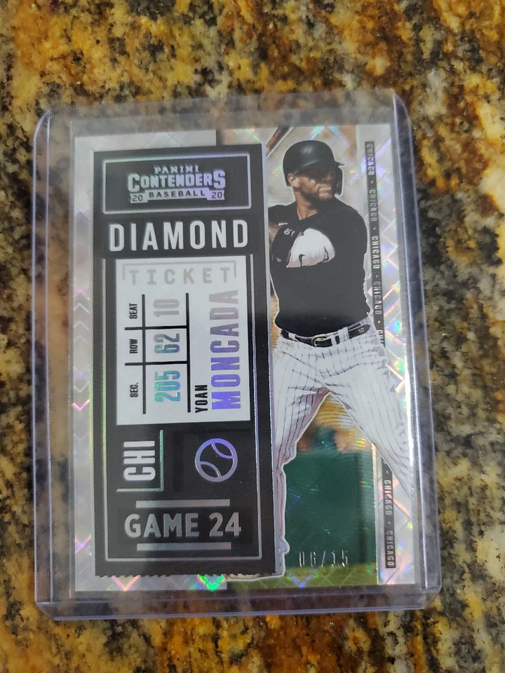 2020 PANINI CONTENDERS YOAN MONCADA DIAMOND TICKET /15 - Image 1 of 2