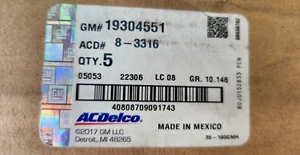(5 pack) ACDelco 8-3316 Winter Beam Wiper Blade, 19304551 - Picture 1 of 2