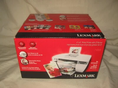 Impressora Fotográfica Compacta Lexmark P450 4" x 6" Nova em Folha com Gravador de CD - Imagem 1 de 4