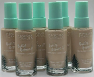 6PK Physicians Formula Butter Believe It Foundation & Concealer ~ FAIR ~ NEW - Image 1 of 2