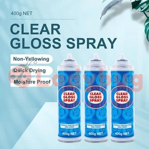 3x Clear Gloss Spray Sealant Smudge Proof Moisture Resistant Art Craft Photos - Picture 1 of 4