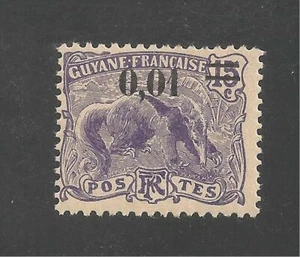 Guayana Francesa #94 (A13) FVF como nuevo - 1922 1c sobre 15c Gran hormiguero - Imagen 1 de 1